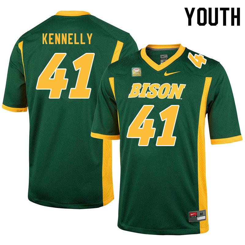 Youth #41 Ross Kennelly North Dakota State Bison College Football Jerseys Sale-Green - Click Image to Close